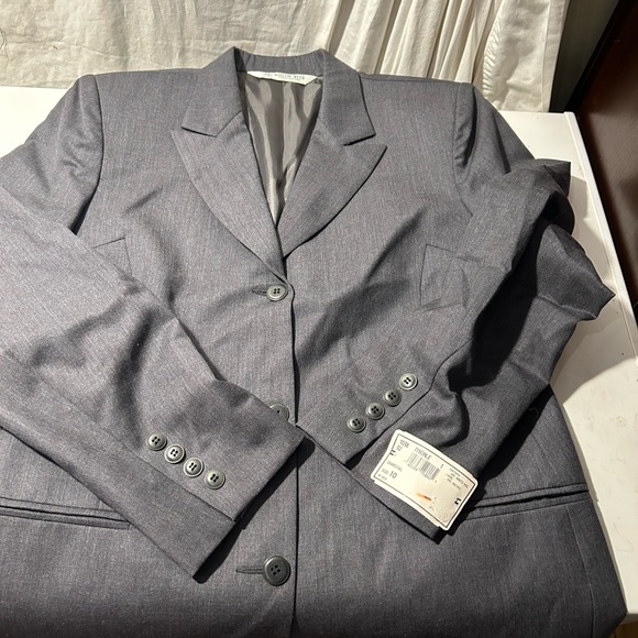 Austin Reed gray wool blazer , lined & button front size 10 NWT - Picture 3 of 6